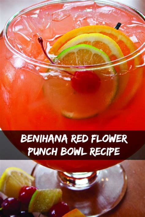 Benihana Red Flower Punch Bowl Recipe